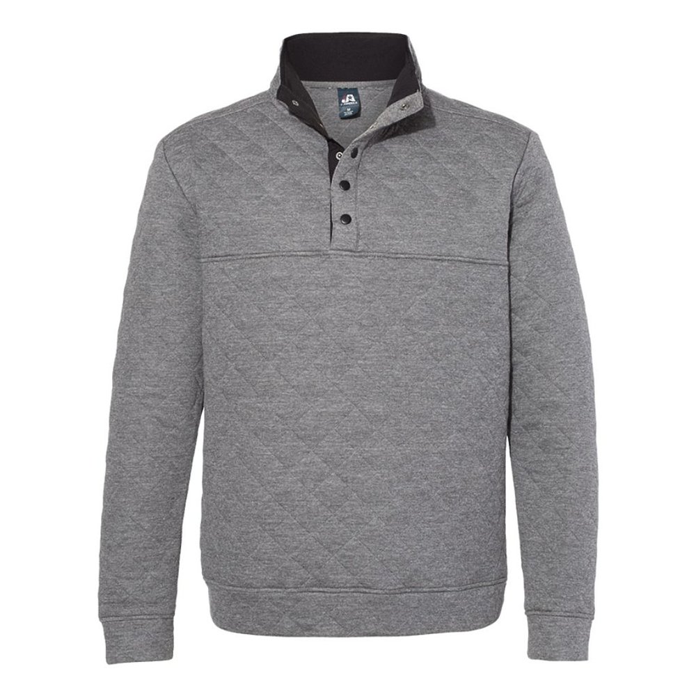 Men's / Unisex Grey Quilted Button Up